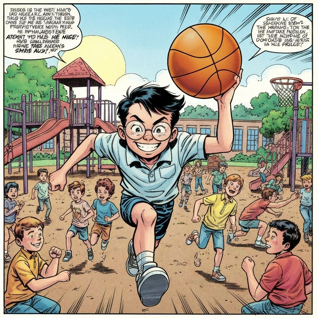 Oliver running with basketball