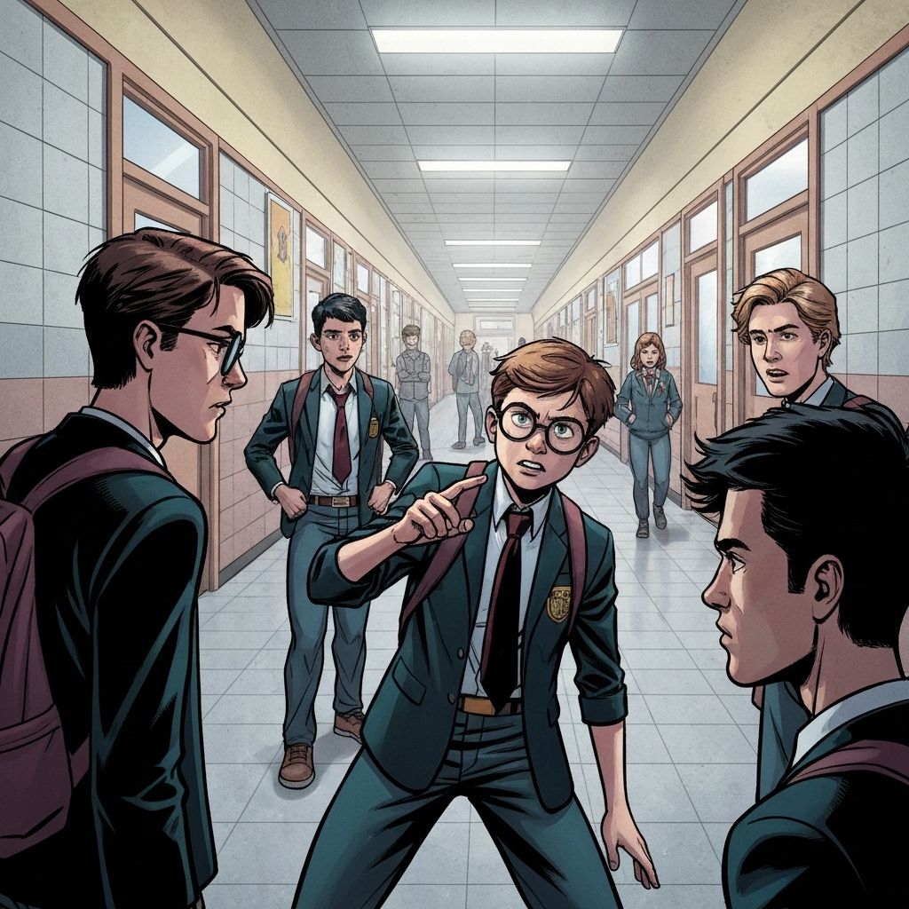 Oliver interrogating classmates
