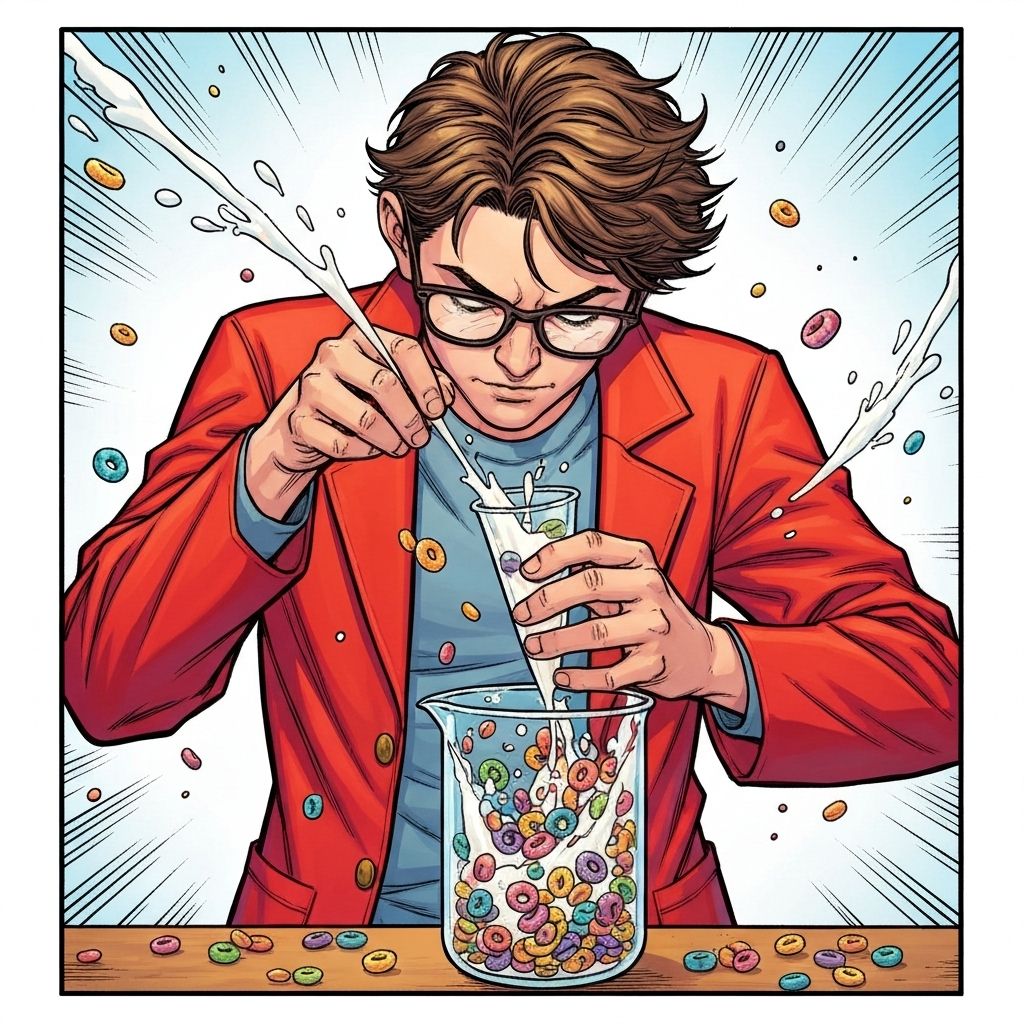 Oliver mixing cereals